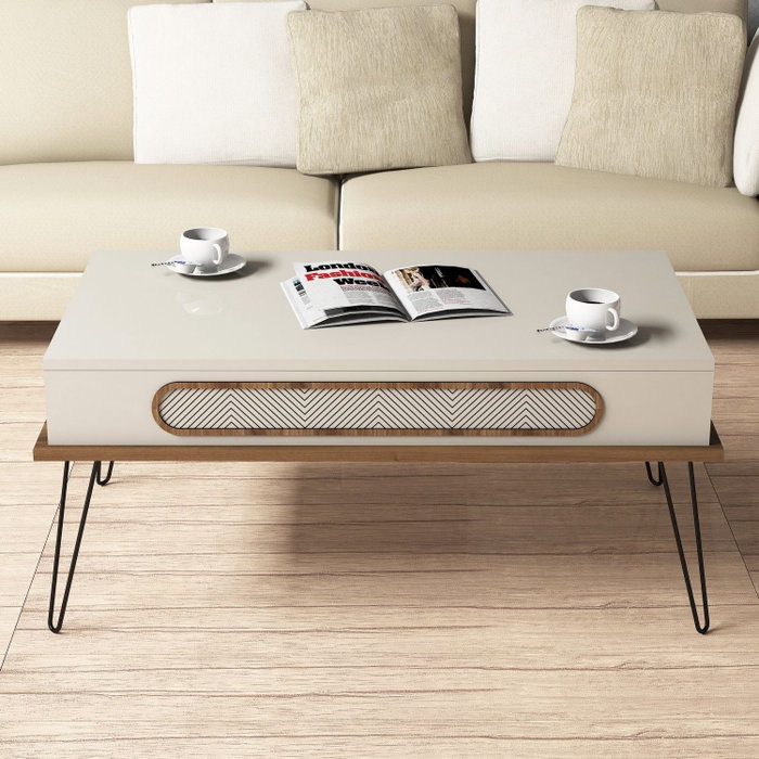 Hanah Home Mesa de Centro Ekol - Cream Hanah Home Mesa de Centro Ekol - Cream
